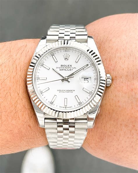 rolex datejust 1601 jubilee band|Rolex Datejust 41 white jubilee.